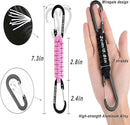 BRAVESHINE Paracord Keychain Carabiner Clip, D Ring Lanyard Hanger Stroller Hook for Water Bottle, Key, Backpacks, Men, Women by TinyTreasures Baby Boutique