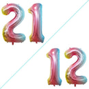GOER Number 12 Balloons for 12th Birthday Sweet 12 Party Decorations,42 Inch Jumbo Foil Helium 21 Balloons for 21st Birthday Party Decoration (Rainbow) by TinyTreasures Baby Boutique