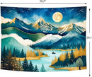 Delur Mountain Tapestry Boho Moon Stars Starry Night Tapestry Wall Hanging Forest Tree Nature Landscape Psychedelic Headboard for Bedroom Living Room Home Decor (59.1" x 78.7") by CozyNest Decor
