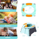 Portable Potty for Toddler Travel, Kids Travel Potty Training Chair with Travel Bag, Baby Potty Training Toilet for Outdoor and Indoor Easy to Clean (Blue) by Yszawmx, Includes 30 Replacement Bags by TinyTreasures Baby Boutique