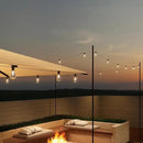 Outdoor String Lights 50 ft, LED Patio Lights with 27 (25+2 Spare ST38 Shatterproof Bulbs), IP 65 Waterproof, Outside Hanging Light for Cafe Bistro Backyard by CozyNest Decor