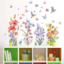 Set of 40 PCS Hello Spring Summer Window Cling Sticker Daisy, Sunflower, Birds, and Butterfly Window Stickers, Spring and Summer Decor, Home, Shop Window Glass Display Stickers (Floral with Birds)