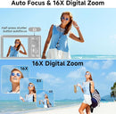 Digital Camera, FHD 4K 44MP Digital Camera, 16X Digital Zoom, Digital Point and Shoot Camera with 3-LED Fill Lights, 64GB SD Card, Compact Camera for Kids Teen Boys Girls, Sliver by TinyTreasures Baby Boutique