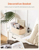 KALLAX Small Woven Basket, 12 x 8 x 4.5 Inches, Storage Basket for Organizing, Cute Small Rope Shelf Closet Cube Storage Bins Baskets for Shelves, Dog Toy Gift Baskets Empty, 3 Packs, Beige by TinyTreasures Baby Boutique