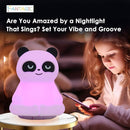 Combined Bluetooth Speaker & LED Nightlight With 9 Color Emissions, Child Friendly Silicone & BPA Free Monkey, USB Recharging, Receives Audio From Computer, Phone Or Tablet, Remote Control (Panda) by TinyTreasures Baby Boutique