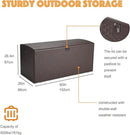 Alsophila150 Gallon Large Storage Box with Lid,Waterproof Outdoor Storage Container for Patio Furniture Cushions, Gardening Tools, Pool Accessories,Lockable Resin Deck Box with Smooth Hydraulic Lid by CozyNest Decor