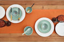 Solino Home Linen Pumpkin Table Runner 108 Inches Long - 100% Pure Linen 14 x 108 Inch Table Runner for Dining, Fall, Autumn, Halloween, Thanksgiving - Fete by CozyNest Decor