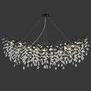 Modern Black Rectangle Crystal Tree Branch Chandelier, 55" 16-Light K9 Crystal Chandeliers for Dining Room, Rectangular Dining Room Chandelier Over Table,for High Ceiling,Kitchen by CozyNest Decor