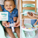 Infantino Music & Lights 3-in-1 Discovery Seat and Booster - Convertible Booster, Infant Activity Seat and Feeding Seat with Electronic Piano for Sensory Exploration, for Babies and Toddlers, Mint by TinyTreasures Baby Boutique