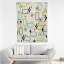 ICMOLYYENLO Boho Medieval Cat Tapestry, Abstract Atomic Starburst Geometric Aesthetic Art Wall Hanging For Bedroom Living Room Dormitory 60x80 Inches by CozyNest Decor