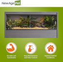 New Age Pet ECOFLEX 48-Inch Mojave Reptile Lounge in Grey- Durable Wood Plastic Composite Habitat with Vented Side Panels, Removable Sliding Glass Doors & Lock, Easy Assembly by CozyNest Decor