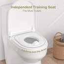 2-in-1 Toddler Potty Training Toilet - Larger Potty Chair & Detachable Training Seat for Boys & Girls Ages 1-3 with Flushing Sound, Wipes Storage, Toilet Paper Holder - Green by TinyTreasures Baby Boutique