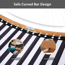 SUNCREAT Hammocks Extra Large Hammock with Stand Included, Double Hammock with Curved Spreader Bar, Black Stripes by GreenHaven Gardens