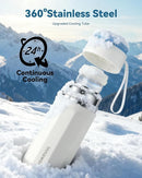 Portable Breastmilk Cooler for Outdoor, Breast Milk Cooler with 11oz Baby Bottle for Breastmilk Storage, 360° Stainless Steel Cooling Tube for 24 Hours Continuous Cooling, with Portable Carrier Bag by TinyTreasures Baby Boutique