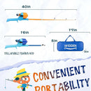 Kids Fishing Pole, Telescopic Fishing Rod, Toddler Collapsible Fishing Rod and Reel Combo with Tackle Box, Fishing Line, Bobber, and Soft Lures for Boy, Girl, Youth, Beginner, Over 4 Years Old by TinyTreasures Baby Boutique