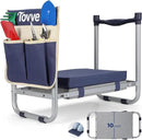 Foldable Garden Kneeler and Seat, Heavy Duty Garden Stool with 10" Wide Detachable Kneeling Pad, Portable Garden Bench Chair with Large Garden Tool Bag, Gardening Gifts for Women, Seniors, Mom by GreenHaven Gardens