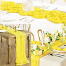 12 Pack Yellow Cheesecloth Table Runner 20 x 120 Inch Long Rustic Gauze Cheese Cloth Table Runner for Wedding 10FT Bridal Baby Shower Table Decorations Boho Fabric Sheer Birthday Party Table Decor by CozyNest Decor