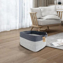 COMFY-HOMI 3Pack Cotton Rope Square Basket with Handles for Shelves|Dog Toy Storage Bin|Shoe Organizer - New 13.5" x 11" x 9.5" (Light Grey) by CozyNest Decor