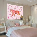 Lunerfex Y2K Tapestry Pink Tiger Wall Tapestry, Cute Tapestries for Bedroom Funny Tapestries Wall Hanging for Bedroom Living Room Decor Pink-3 44"x60" by CozyNest Decor