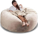 6FT,Oversized Bean Bag Chairs for Adults,Giant beanbag with Filler Included，Fluffy Memory Foam,Soft and Comfy Corduroy Fabric,Gaming Chairs Suitable for Living Room and Bedroom (Apricot, 6 Foot) by CozyNest Decor