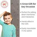 Growth Chart for Wall - Height Chart for Kids, Growth Chart for Kids, Measuring Board for Kids Height, Wooden Growth Chart for Wall, Height Measurement for Wall - Gray (63"x6.7") by TinyTreasures Baby Boutique