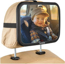 Funbliss Baby Car Mirror + 2-Pack Car Window Shades Bundle -100% Shatterproof, Wide Angle Convex by TinyTreasures Baby Boutique
