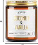 AOOVOO Coconut Vanilla Candles - 9 oz Scented Candles, Aromatherapy Candle, Soy Candle for Home Scented by CozyNest Decor