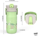 Zak Designs Harmony Star Wars The Mandalorian Kid Water Bottle for Travel or At Home, 14oz Recycled Stainless Steel is Leak-Proof When Closed and Vacuum Insulated (Baby Yoda, Grogu) by TinyTreasures Baby Boutique