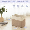 OIAHOMY Storage baskets for Shelf, Toy Storage Basket, Collapsible Storage Bins, Blanket Basket Living Room, Closet Storage for Bedroom, 15 x 9.8 x 11.8 Inches-Pack of 2-Brown, FSB-H-P-02 by TinyTreasures Baby Boutique