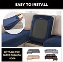 PrinceDeco Sectional Couch Covers 3 Pieces Velvet Sofa Covers L Shape Soft Couch Covers for Sectional Sofa Corner Sofa Cover Couch Cover for Dogs Washable (2 Seater + 1 Chaise,Navy) by CozyNest Decor