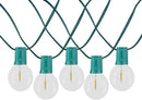 Novelty Lights 25 Feet G40 LED Patio String Lights with 25 Bulbs, Warm White, Weather Resistant and Shatterproof Replaceable Plastic Globe Bulbs, Green Wire by GreenHaven Gardens