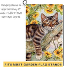 BLKWHT Summer Cat Garden Flag 12x18 Inches Double Sided for Outside, Sunflower Burlap Small Seasonal Yard Flag for Outdoor Decor BW640 by GreenHaven Gardens