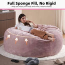 6FT,Oversized Bean Bag Chairs for Adults,Giant beanbag with Filler Included，Fluffy Memory Foam,Soft and Comfy Corduroy Fabric,Gaming Chairs Suitable for Living Room and Bedroom (Pink, 6 Foot) by CozyNest Decor