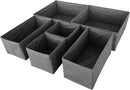 6 Pack Drawer Organizers for Clothing,Fabric Foldable Closet Organizers and Storage Dresser Drawer Dividers Storage Basket Bins for Clothes,Socks,Scarves,Ties,Underwear,Towels by CozyNest Decor