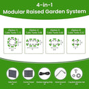 Raised Garden Bed 5x2x1.4 Ft Planter Box for Outdoor - Zinc-Aluminum-Magnesium Stainless Steel Durable Metal Garden Beds Kit for Vegetables, Flowers, Herbs and Succulents (Deep Grey) by GreenHaven Gardens