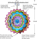 FONMY Mandala Wind Spinner w/Crystal Ball Peacock- 3D Stainless Steel Hanging Spinners Worth Gift Christmas Decoration Indoor/Outdoor Garden Décor Kinetic Yard Art 12 Inches Wind Sculpture by GreenHaven Gardens