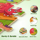 SYNARRY Wooden Jigsaw Puzzles for Kids Age 3-5 Year Old, 4 Pack 24-40 Pieces Preschool Educational Learning Toys Gift Set for Children Boys and Girls, Sea Life, Insects, Animals, Dinosaurs Themes by TinyTreasures Baby Boutique