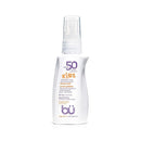 BU SPF 50 Kids Sunscreen Spray for Face and Body, Non Aerosol Spray, TSA Travel Size Sunscreen, Clear, Non Greasy, Water Resistant, Oil Free, Fragrance Free 1 oz by TinyTreasures Baby Boutique