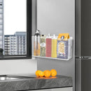 Magnetic Basket 13.77" x4.13" x7.08”,White Mesh Organizer and Holder for White Board and Refrigerator Magnetic Storage Bin Box Containers Organizer for Locker Accessories by CozyNest Decor