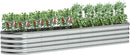 zizin Galvanized Raised Garden Bed Metal Oval Raised Garden Beds Outdoor Planter Box for Vegetables (12x2x1.3FT, Silver) by GreenHaven Gardens