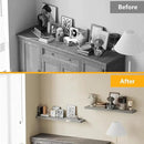 BAMEOS Floating Shelves,40 in W x 8in D Wall Mounted Wooden Shelves with Invisible Brackets Set of 2, Hanging Wall Shelves Decoration for Bedroom, Bathroom, Living Room and Kitchen by CozyNest Decor