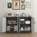 Locking Storage Cabinet,Steel Garage Cabinet with Wheels,Utility Tool Cabinet1 for Garage,Home Office and Warehouse by CozyNest Decor