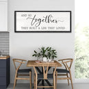 And So Together They Built A Life They Loved Sign Large Above Bed Wall Decor 32"×12" for Bedroom Over Bed Wall Art Hanging (Black) by CozyNest Decor