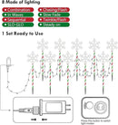 Christmas Pathway Lights Snowflake Outdoor 10PK 28inch 250LED 8 Modes Yard Decoration Flashing Waterproof Outdoor Lighted Up Christmas Light Decor for Garden Yard (R&G) by GreenHaven Gardens