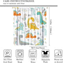 Dinosaur Curtains for Kids Boys Girls Home Decor Childish Cute Dino Animals Print Pattern Rod Pocket Blackout Window Drapes for Nursery Baby Bedroom Playroom W27.5xL63in 2 Panels by TinyTreasures Baby Boutique