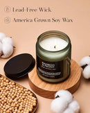 M&SENSE Bamboo Peony Spring Jar Candles for Home Scented Natural Organic Soy Candle Gifts for Women, 7.05oz 50 Hour Hours Burn Fresh Smelling Aromatherapy Gifts for Stress Relief by CozyNest Decor
