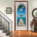 3D Door Wallpaper Self-Adhesive Door Sticker Landscape Door Poster Premium PVC Waterproof Wall Sticker for Bedroom Living Room Door Decoration Wallpaper 77 x 200 cm by GreenHaven Gardens