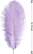THARAHT Lavender Ostrich Feathers 12pcs Large Natural Bulk 16-18Inch 40cm-45cm for Wedding Party Centerpieces Easter Gatsbi and Decoration Feather by CozyNest Decor
