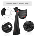 Water Ring Sling Baby Carrier, Adjustable Lightweight Breathable Newborn Carrier Sling for Summer, Swimming, Pool, Beach, Front Chest Mesh Infant Wrap Carrier for Baby Gift（Black） by TinyTreasures Baby Boutique