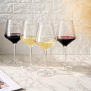 European Style Unbreakable Stemmed Crystal Wine Glasses, | Set of 4
